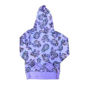 Cute Pastel Purple Unicorn Hoodie Girls Youth Pullover Kawaii Graphic Print